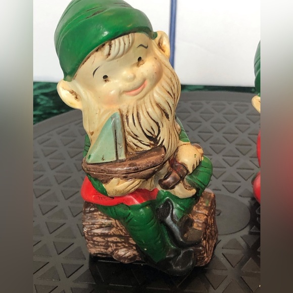 Vintage Homco Toy Making Elves Gnomes Christmas Set of 2 - Picture 15 of 15